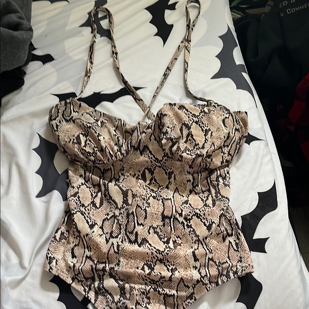 Snake Print Bathing Suit